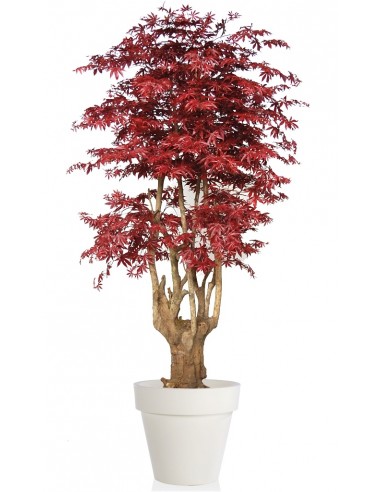 Stort kunstigt Ahorntræ med potte H250 cm - Bordeaux