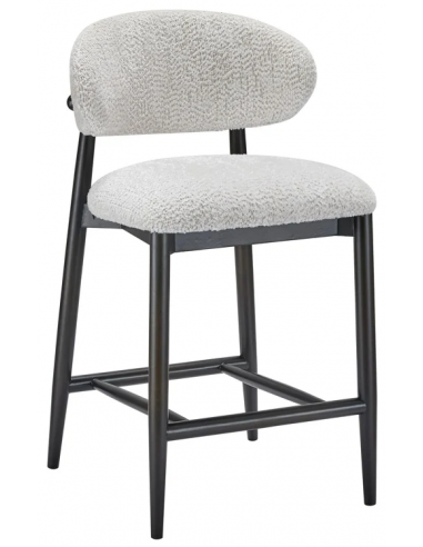 Cherry barstol i træ og polyester H96 cm - Sort/Creme