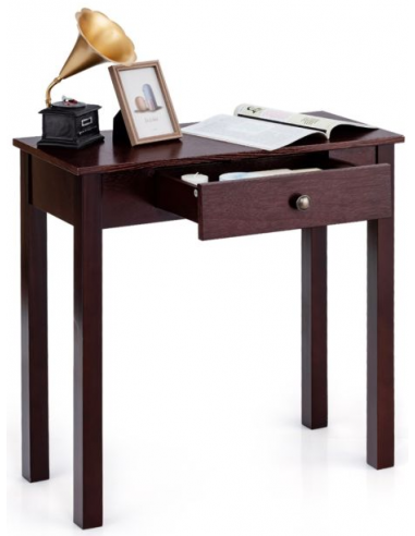 Konsolbord i fyrretræ og MDF B71 cm - Brun