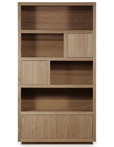Helsinki Vitrineskab i egetræ H220 x B120 cm - Lysebrun
