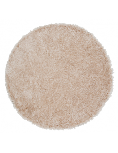 NATT Rundt tæppe i polyester Ø200 cm - Beige