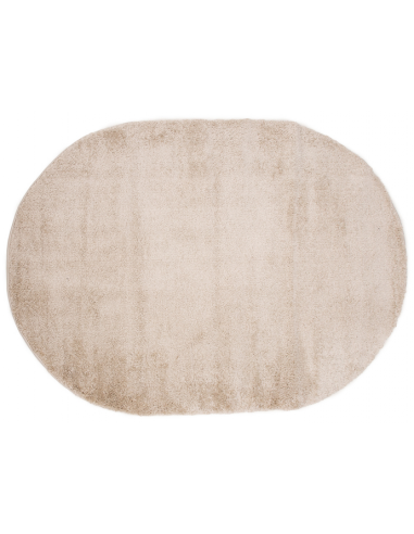 WALTER Ovalt tæppe i polyester 240 x 340 cm - Beige