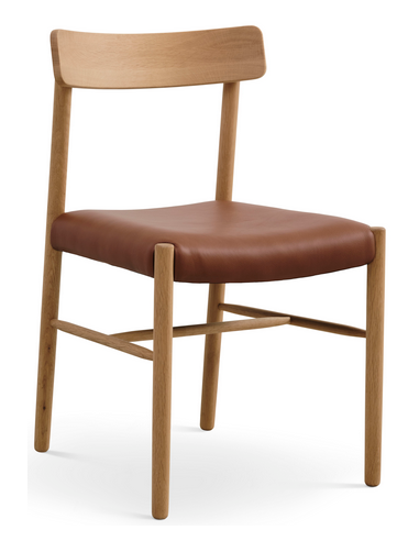 Syd spisebordsstol i egetræ og læder H79,9 cm - Eg/Cognac