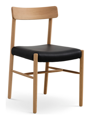 Syd spisebordsstol i egetræ og læder H79,9 cm - Eg/Sort