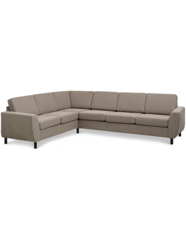 Wendy hjørnesofa i polyester B295 x D230 cm - Sort/Lysebrun