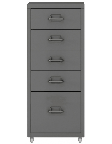 Koka skuffesektion i metal H69 x B28 x D41 cm - Grå