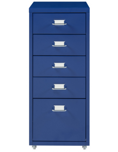 Koka skuffesektion i metal H69 x B28 x D41 cm - Blå