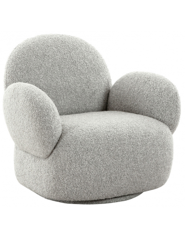 Messi rotérbar loungestol i bouclé H81 cm - Lysegrå