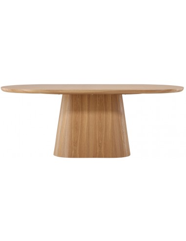 ARNO Ovalt spisebord i mdf H76 x B200 x D90 cm - Natur