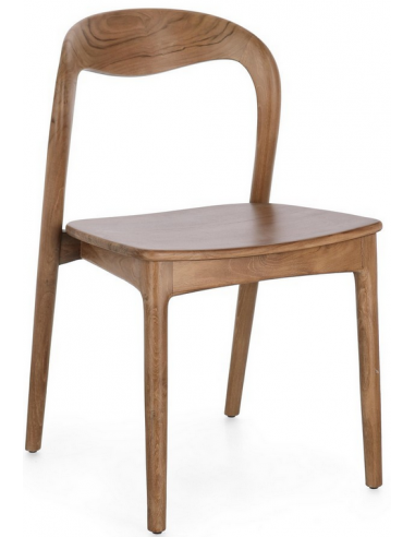 Miley spisebordsstol i teak træ H82 cm - Brun
