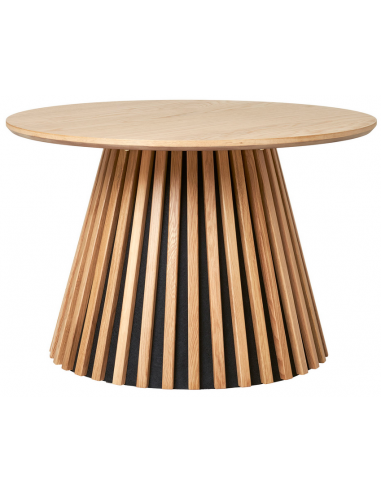 Saka rundt sofabord i egetræsfinér H45 x Ø70 cm - Eg