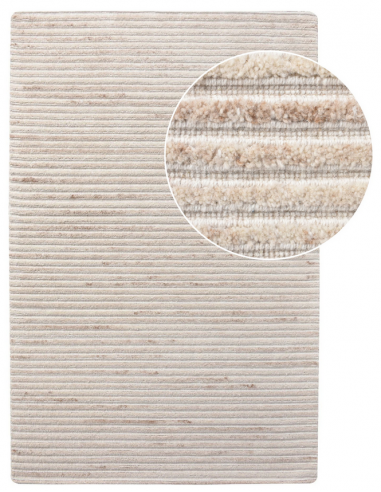 Lamango løst tæppe i uld og bomuld 300 x 200 cm - Råhvid