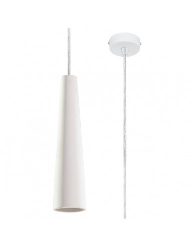 ELECTRA Loftlampe i keramik Ø7,5 cm 1 x GU10 - Mat hvid