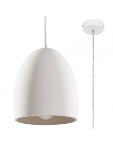 FLAWIUS Loftlampe i keramik Ø30 cm 1 x E27 - Mat hvid