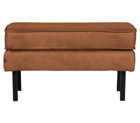 Rodeo Skammel i læder 84 x 54 cm - Vintage cognac