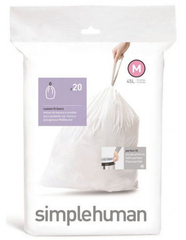 Simplehuman affaldsposer KODE M 20 stk., 45 liter