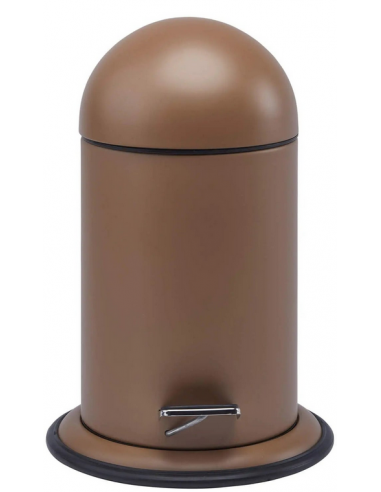 ONA Pedalspand i metal 3 liter H34 x Ø17-22 cm - Kanelbrun