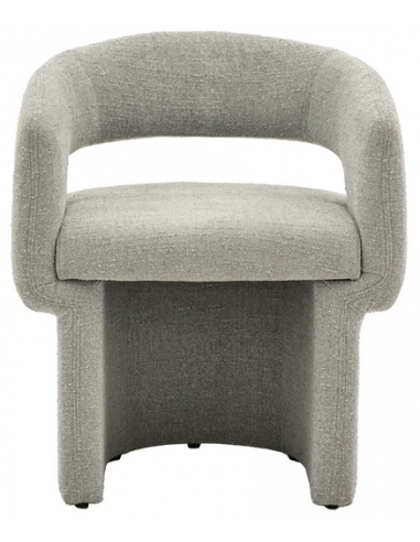 Spisebordsstol med armlæn i bouclé polyester H76 cm - Grå