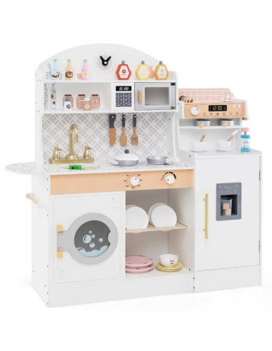 Legekøkken i MDF og plast H105 x B106 cm - Hvid