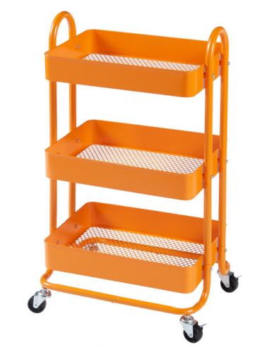 PYHA Serveringsvogn i metal H78,5 x B46 x D35 cm - Orange