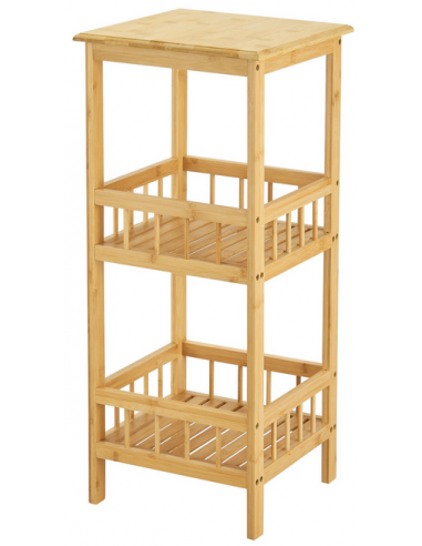 JARVI Reol i bambus H79 x B33 x D33 cm - Natur