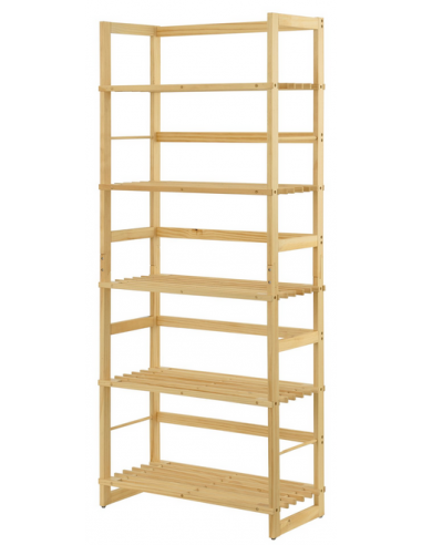 LUST Reol i bambus H136 x B58 x D27 cm - Natur