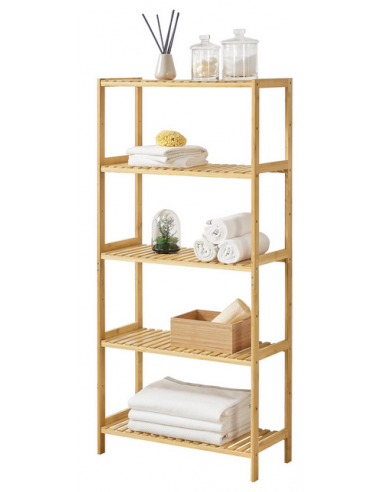 KARL Reol i bambus H130 x B60 x D26 cm - Natur