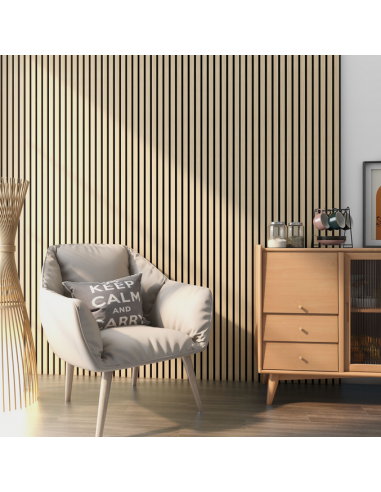 VANG Akustikpaneler lameller i MDF 5,76 m2 - Lys eg