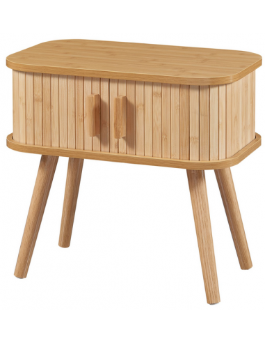 KAPP Sengebord i bambus og MDF H45 x B48 x D30 cm - Natur