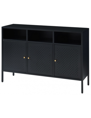 JANA Sideboard i stål H80 x B119 x D35 cm - Sort