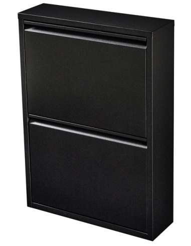 DAL Skoskab i metal H71 x B50 x D15 cm - Sort