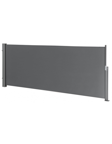 Sidemarkise 100 x 300 cm i stål og polyester - Grå