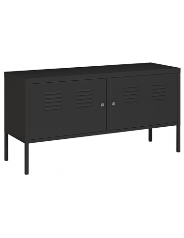 PYTH Tvbord i stål H60 x B118 x D40 cm - Sort