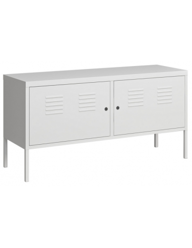 PYTH Tvbord i stål H60 x B118 x D40 cm - Hvid