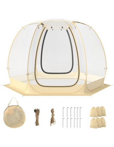 Pavillon telt 6 - 10 personer H210 x Ø328 cm - Beige