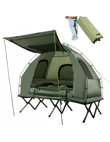 Iglotelt med luftmadras H187 x B194 x D145 cm - Grøn