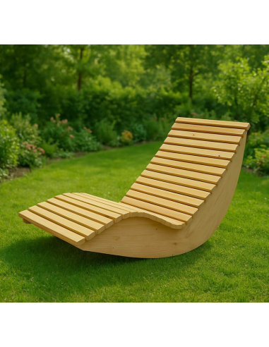 WELLE Solseng i lærketræ 188 x 60 cm - Natur