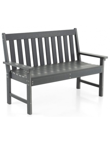 Havebænk i genanvendeligt HDPE B132 cm - Grå