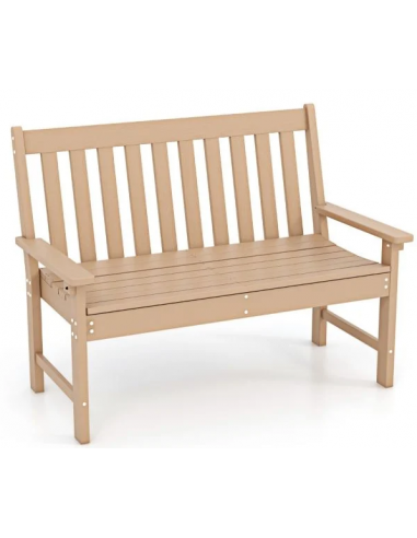 Havebænk i genanvendeligt HDPE B132 cm - Natur