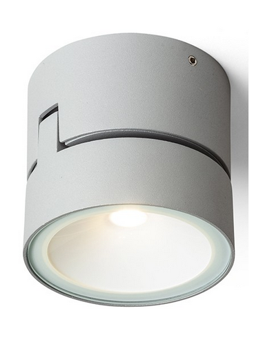 FLAVIO Udendørs påbygningsspot Ø9 cm 6W LED - Lysegrå