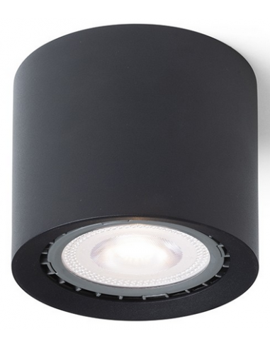 KAYAL Påbygningsspot i metal Ø11,7 cm 1 x GU10 - Sort