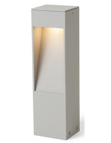 TORIN Bedlampe i aluminium og glas H30 cm 7W LED - Lysegrå