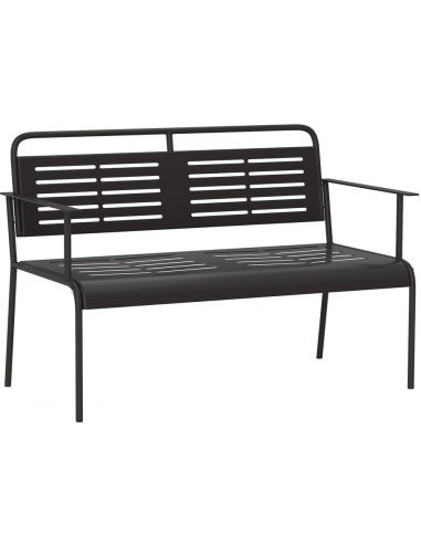 Havebænk i stål B121 cm - Sort