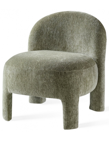 LAUNO Lænestol i chenille H72 cm - Grøn
