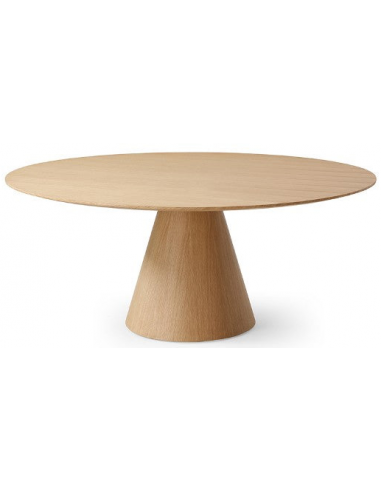 TAVAMO Rundt spisebord i egetræsfinér Ø180 cm - Eg