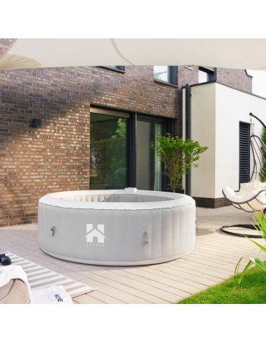 SPLASH Oppusteligt udendørs spa med dække Ø208 cm - Grå