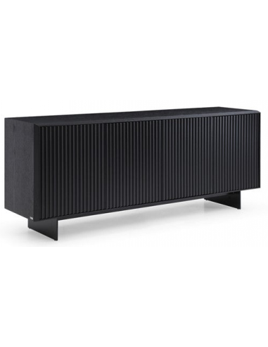 COSTINE Skænk i stål og egetræsfinér B197,5 cm - Sort