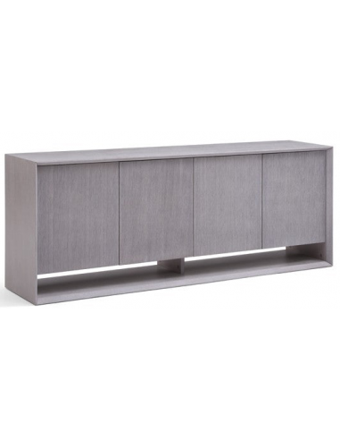 MAZA Skænk i egetræsfinér B200 cm - Grå