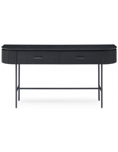 LANTINE Konsolbord i metal og egetræsfinér B150 cm - Sort