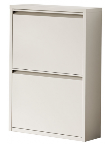 DAL Skoskab i metal H71 x B50 x D15 cm - Peberhvid